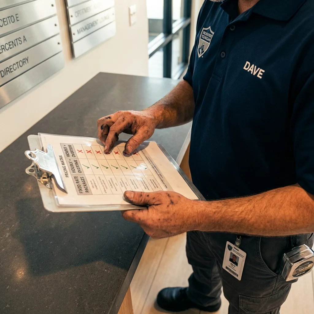 Cost comparison table showing flat rate structure versus hidden hourly overtime charges in Bourbonnais apartment moving.